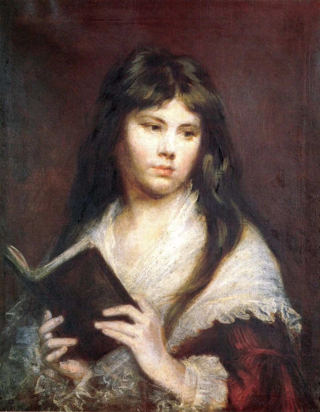 Ragazza con libro, 1870